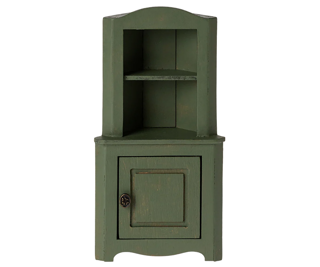 Maileg Corner Cabinet, Mouse Size - Dark Green