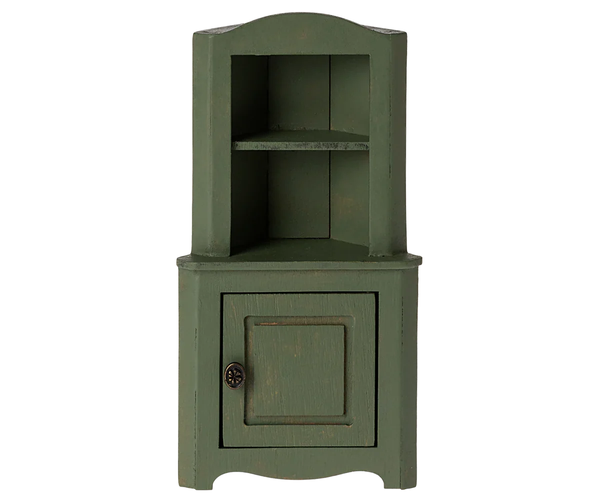 Maileg Corner Cabinet, Mouse Size - Dark Green