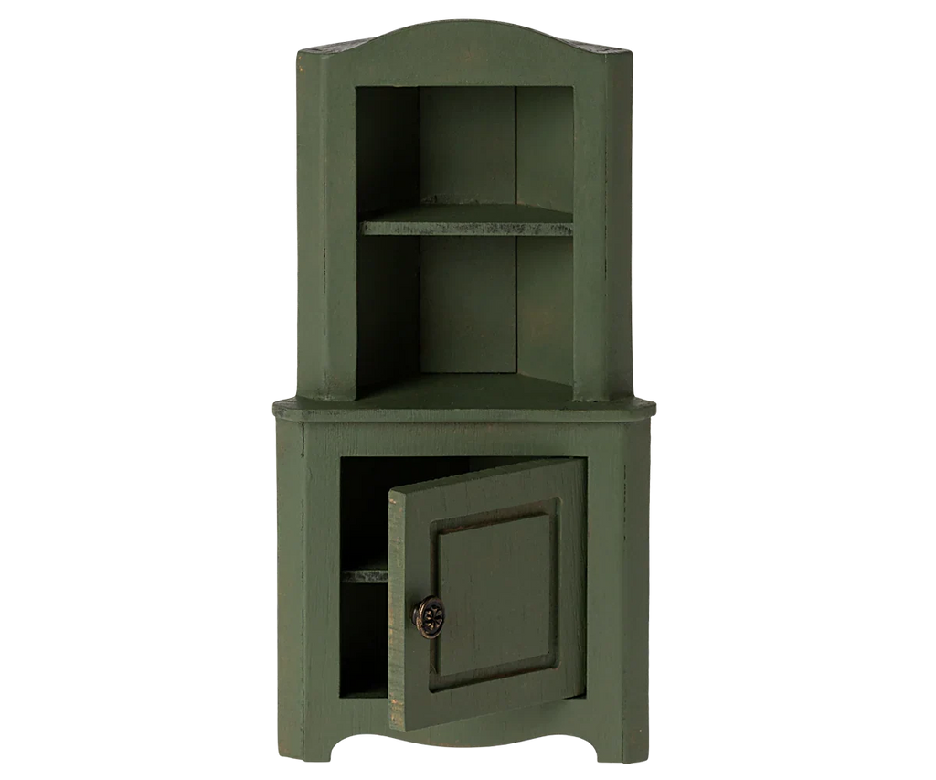 Maileg Corner Cabinet, Mouse Size - Dark Green