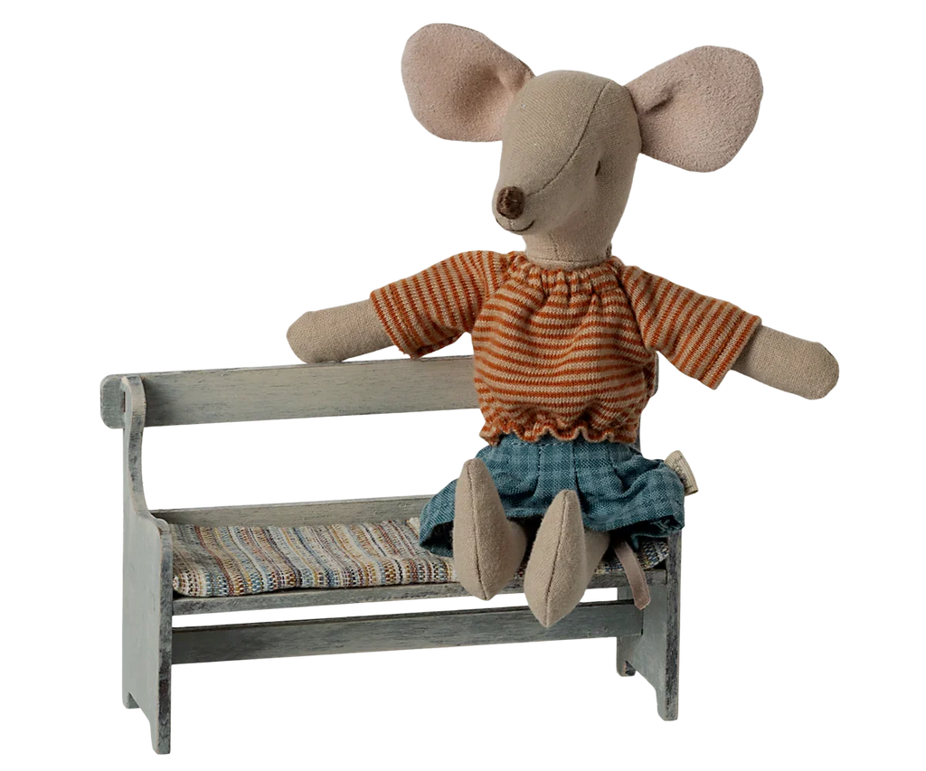 Maileg Mouse Bench - Off-White