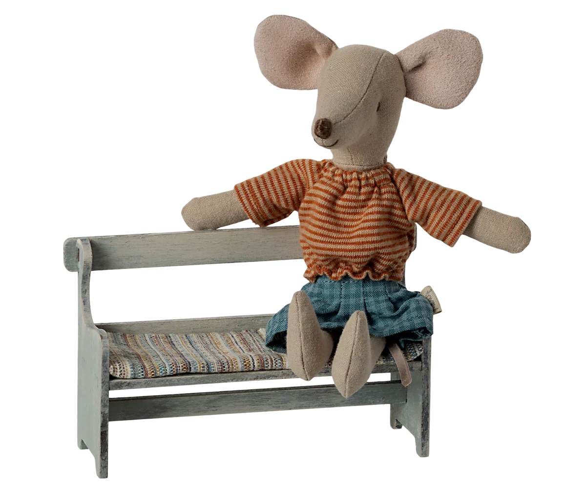 Maileg Mouse Bench - Off-White