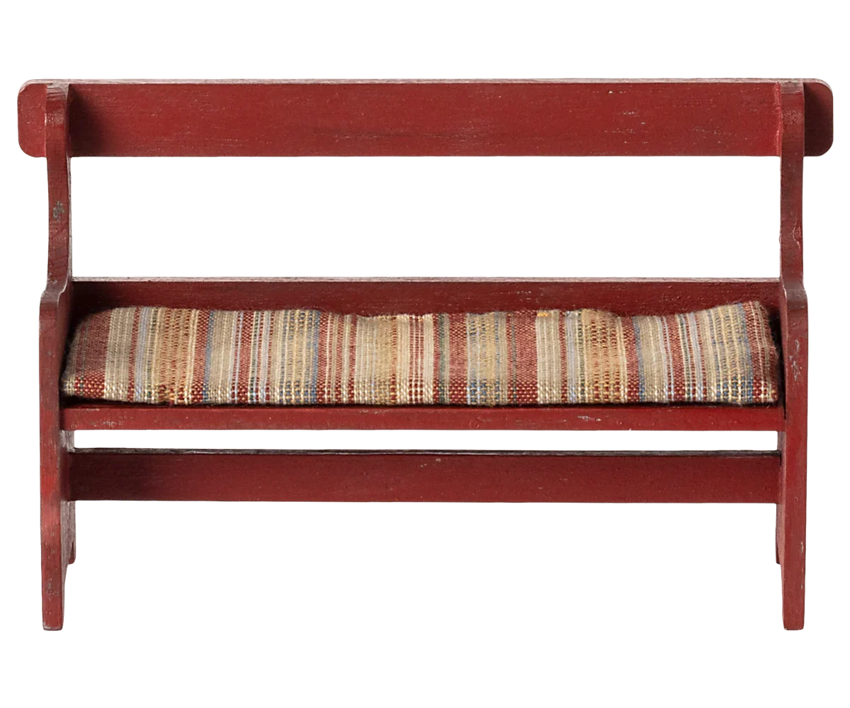 Maileg Mouse Bench - Red