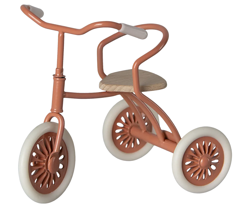 Maileg Abri a tricycle, Mouse - Coral