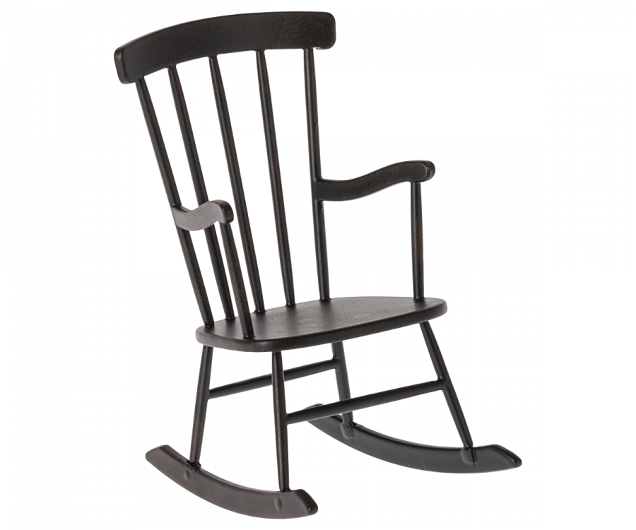 Maileg Rocking Chair, Mini - Anthracite