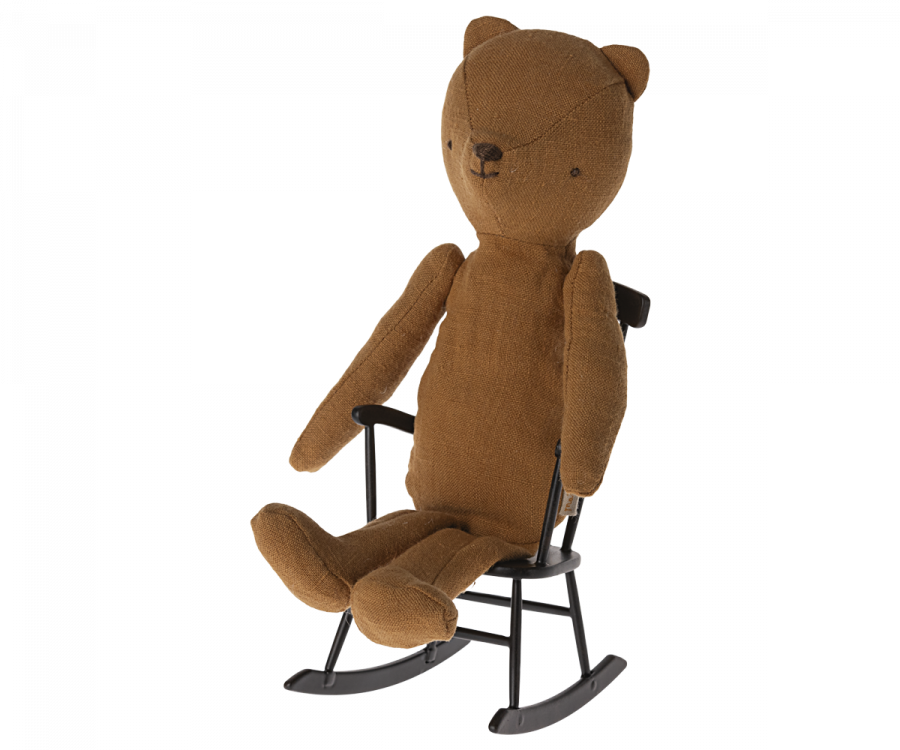 Maileg Rocking Chair, Mini - Anthracite