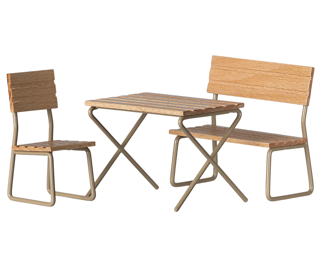Maileg Garden Table & Chairs - Mouse Size