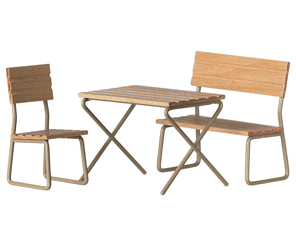 Maileg Garden Table & Chairs - Mouse Size