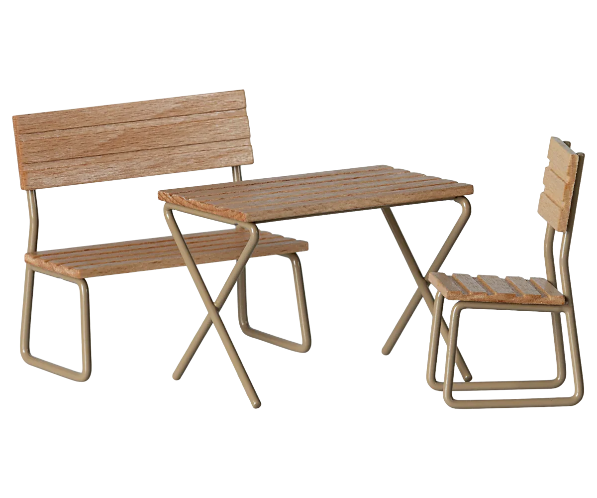 Maileg Garden Table & Chairs - Mouse Size