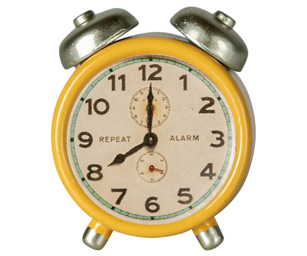 Maileg Alarm Clock For Dollhouse - Yellow
