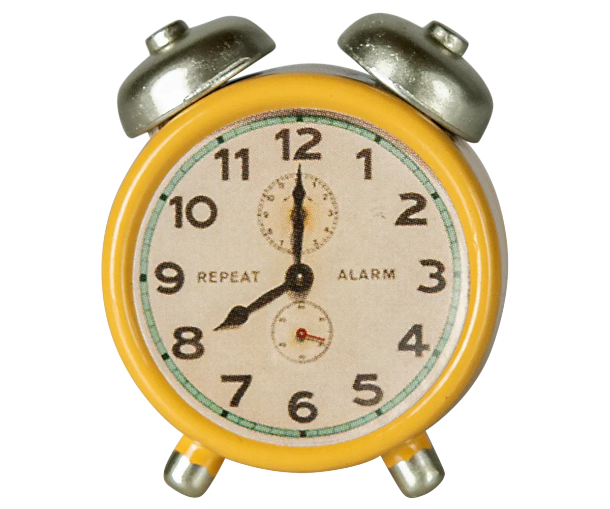 Maileg Alarm Clock For Dollhouse - Yellow
