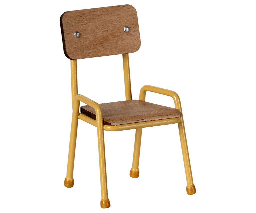 Maileg Mouse Size School Chair - Yellow