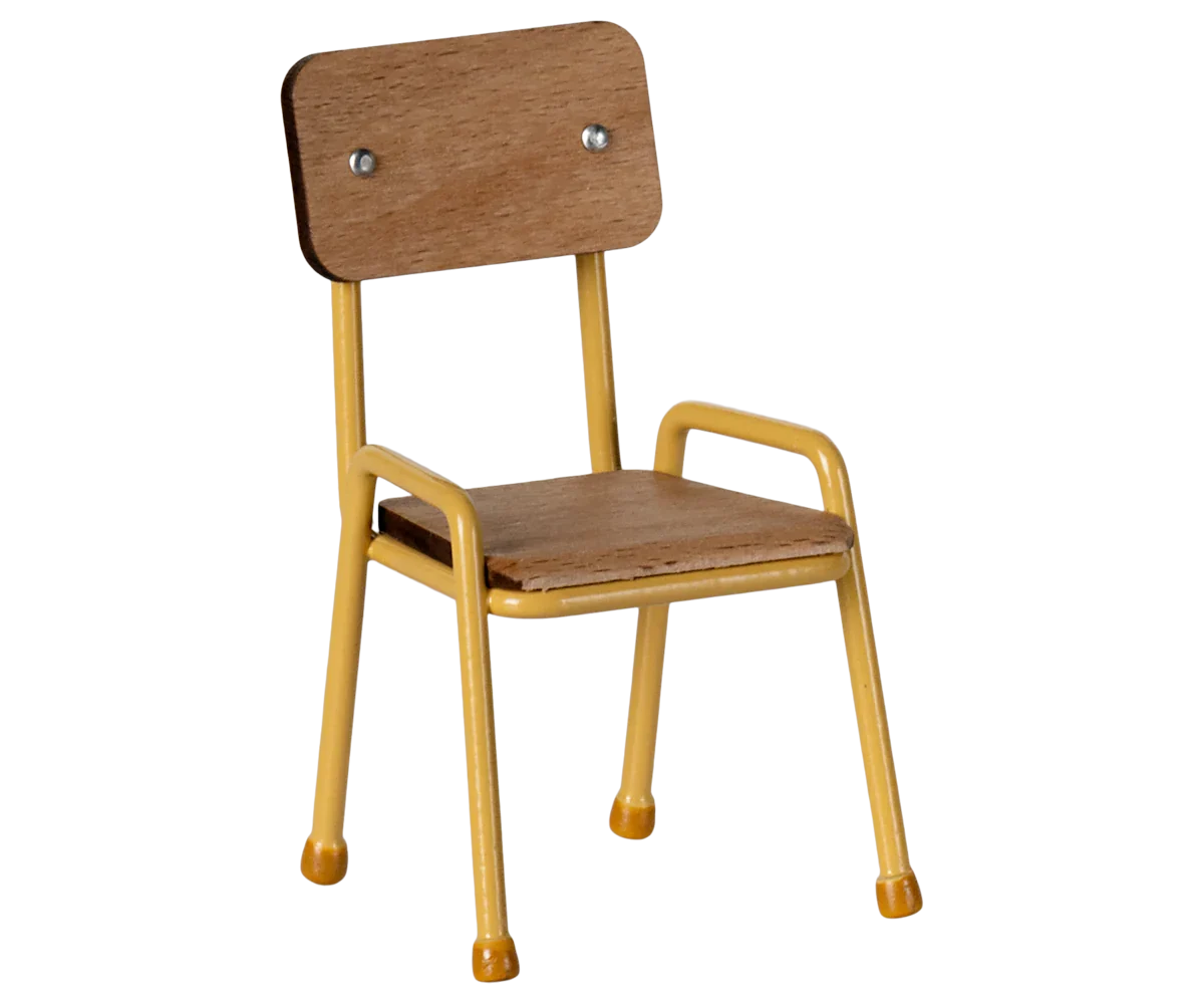Maileg Mouse Size School Chair - Yellow