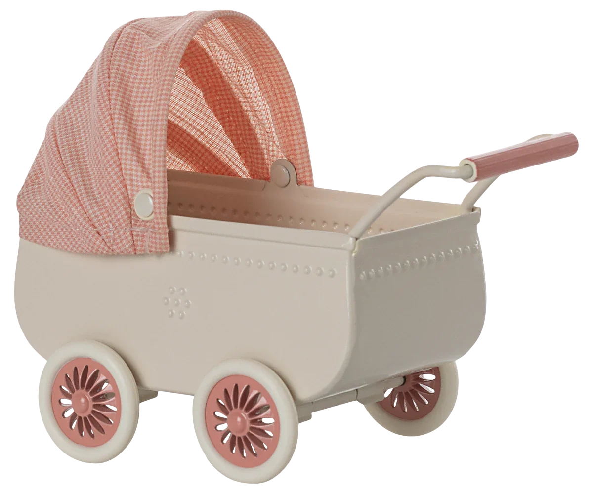Maileg Pram, Mouse Size - Coral