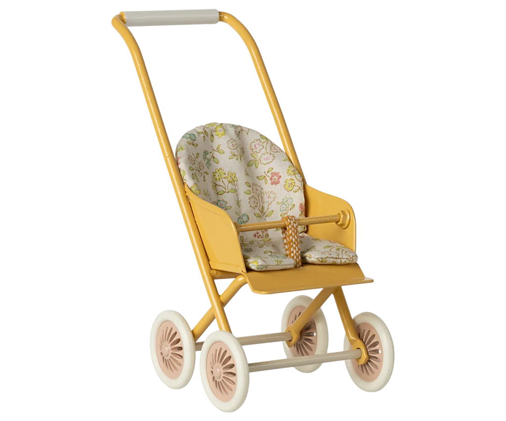 Maileg Stroller, Micro - Yellow