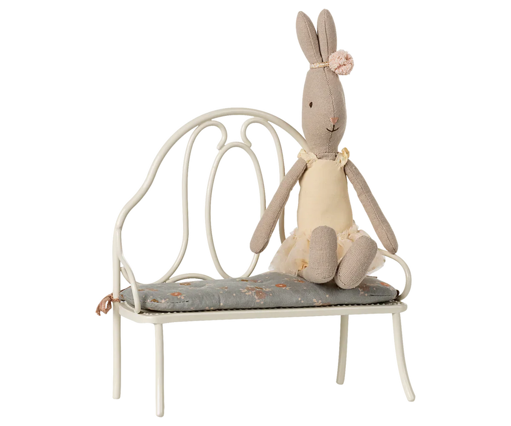 Maileg Vintage Bench, Miniature - Off White