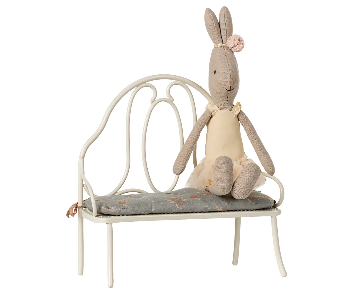 Maileg Vintage Bench, Miniature - Off White