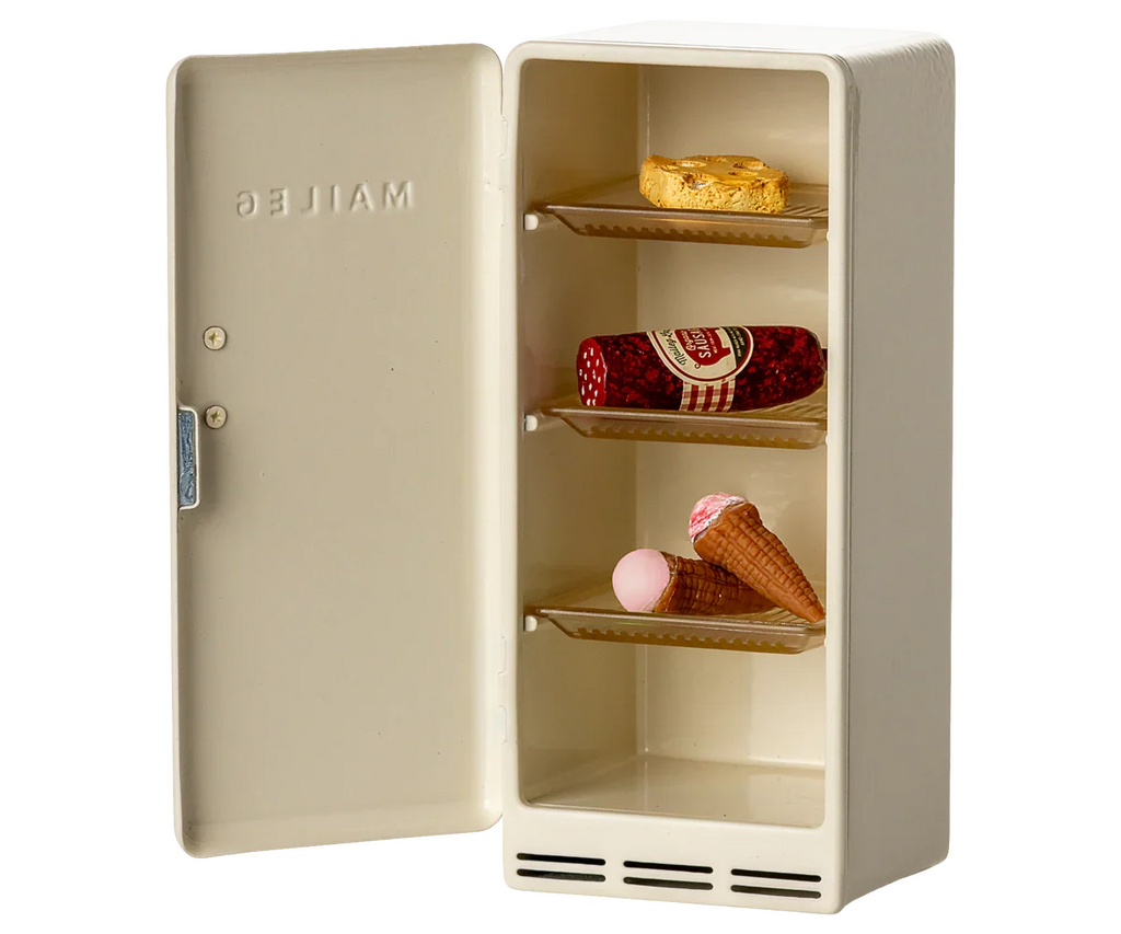 Maileg Metal Fridge, Mouse Size - Off White