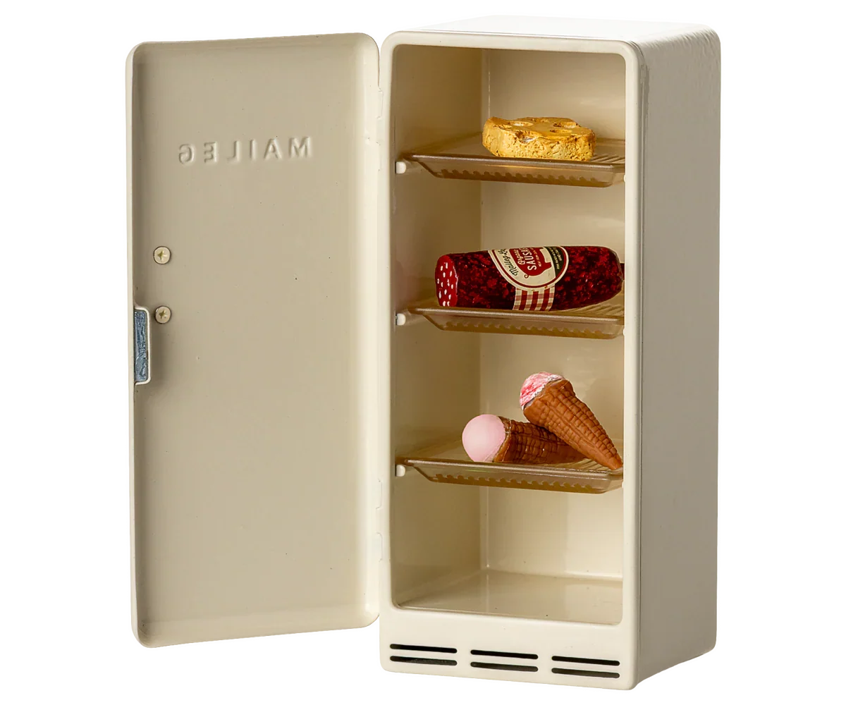Maileg Metal Fridge, Mouse Size - Off White