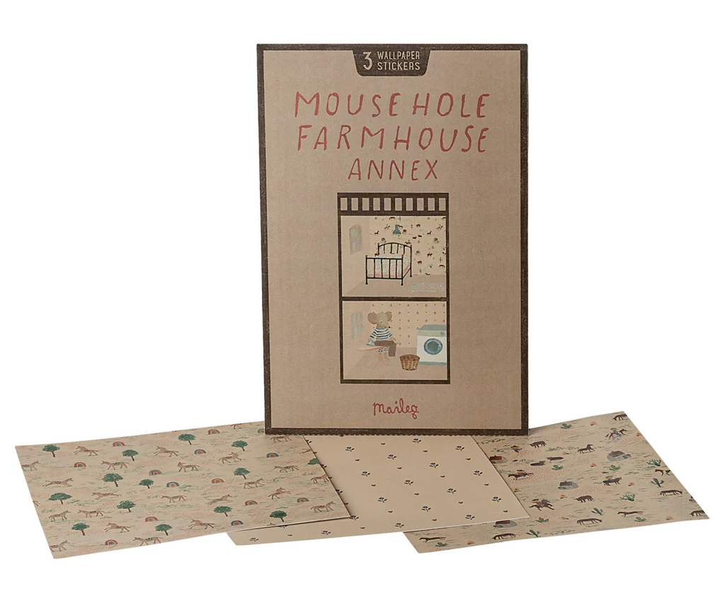 Maileg Wallpaper, Mouse Hole Farmhouse - Annex (ships in one week)