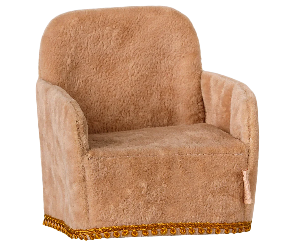 Maileg Soft Folding Chair, Mouse - Powder