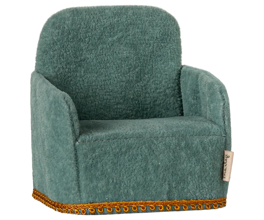 Maileg Soft Folding Chair, Mouse - Mint