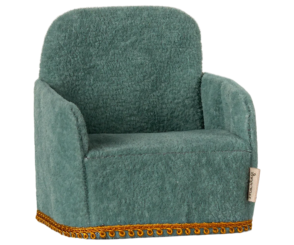 Maileg Soft Folding Chair, Mouse - Mint