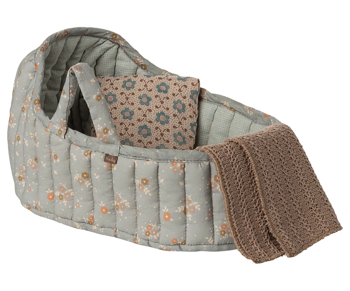 Maileg Carry Cot, Large - Blue