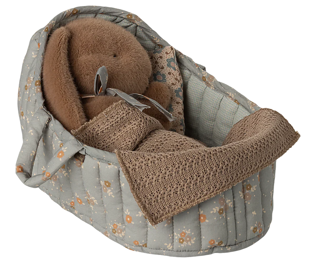 Maileg Carry Cot, Large - Blue