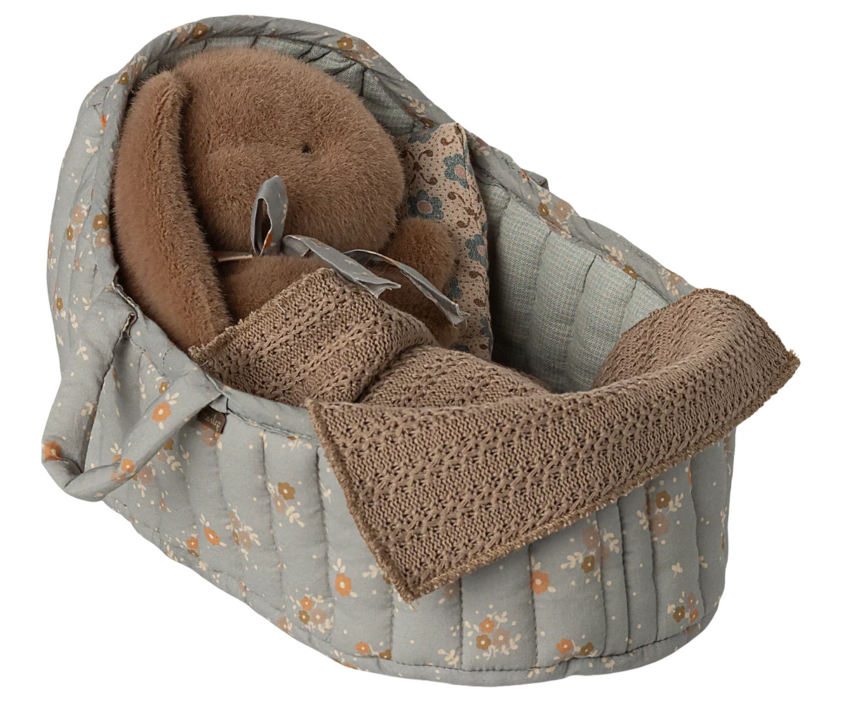 Maileg Carry Cot, Large - Blue