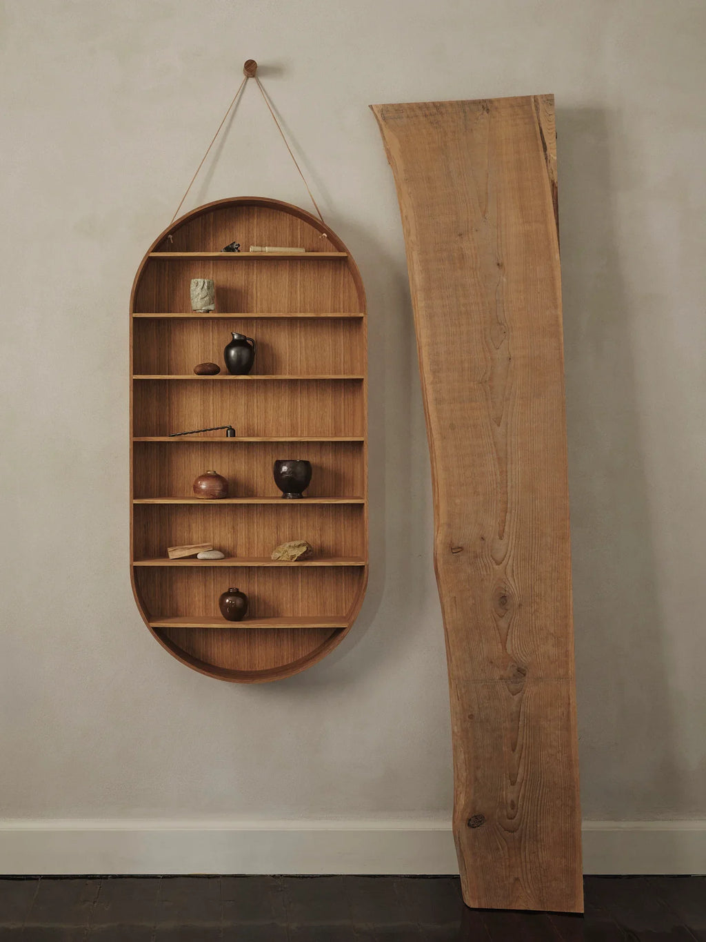 Ferm Living Oval Oak Dorm Shelf