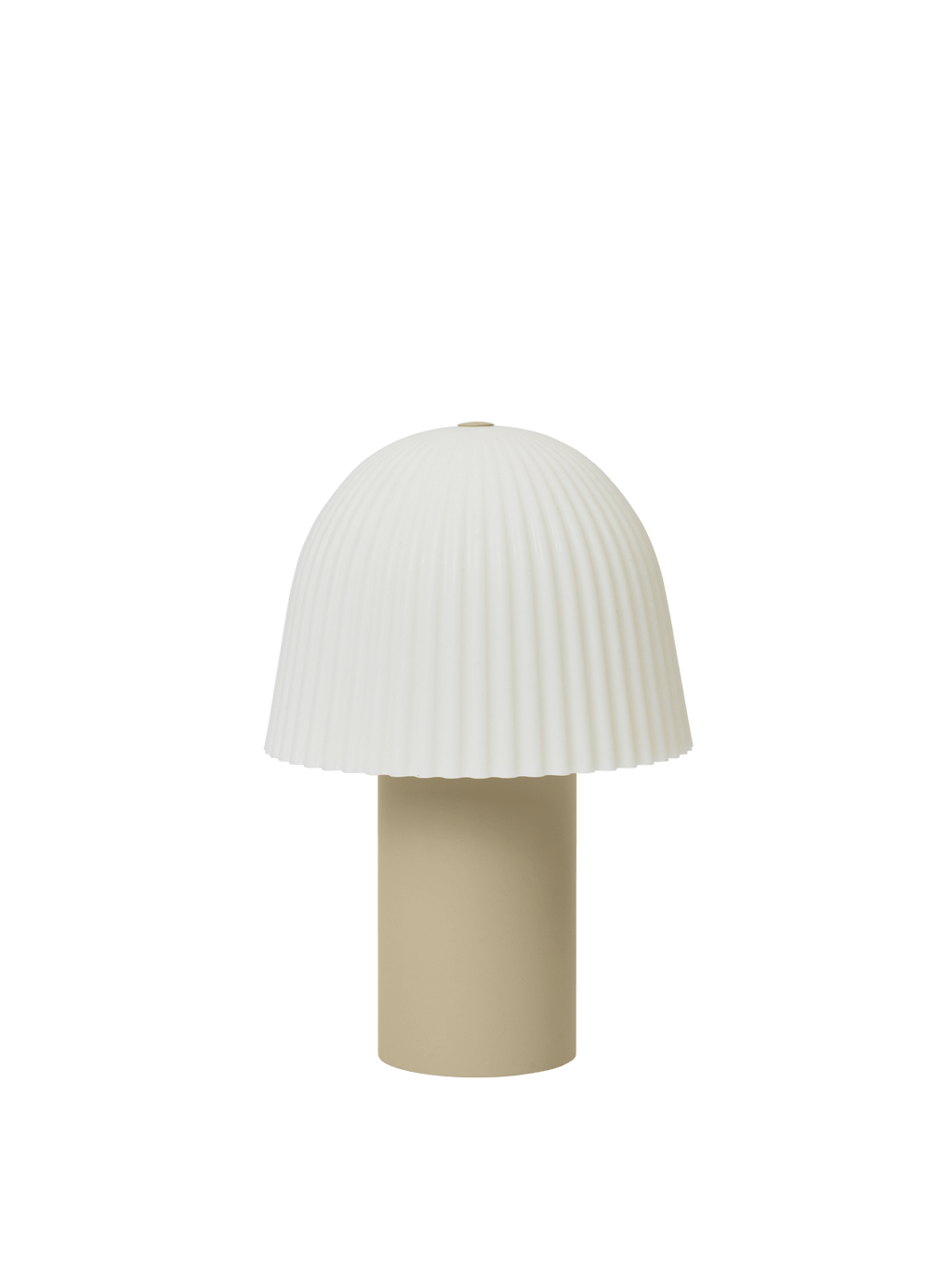 Ferm Living Frill Portable Lamp - Cashmere/White