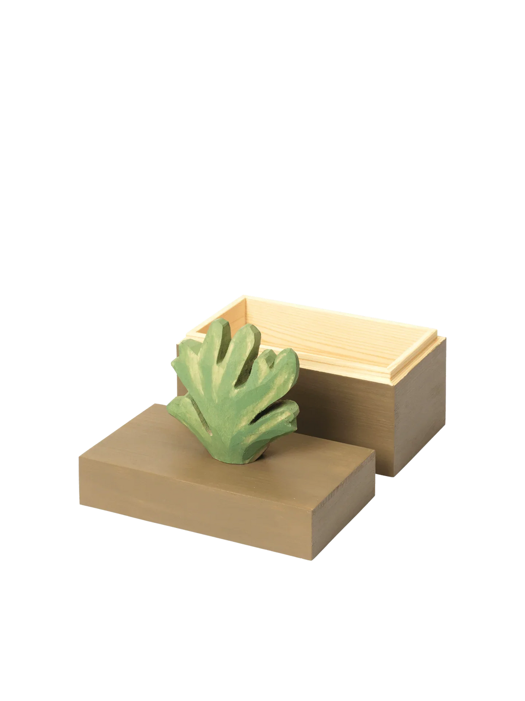 Ferm Living Hand Carved Wooden Harbour Box - Coral