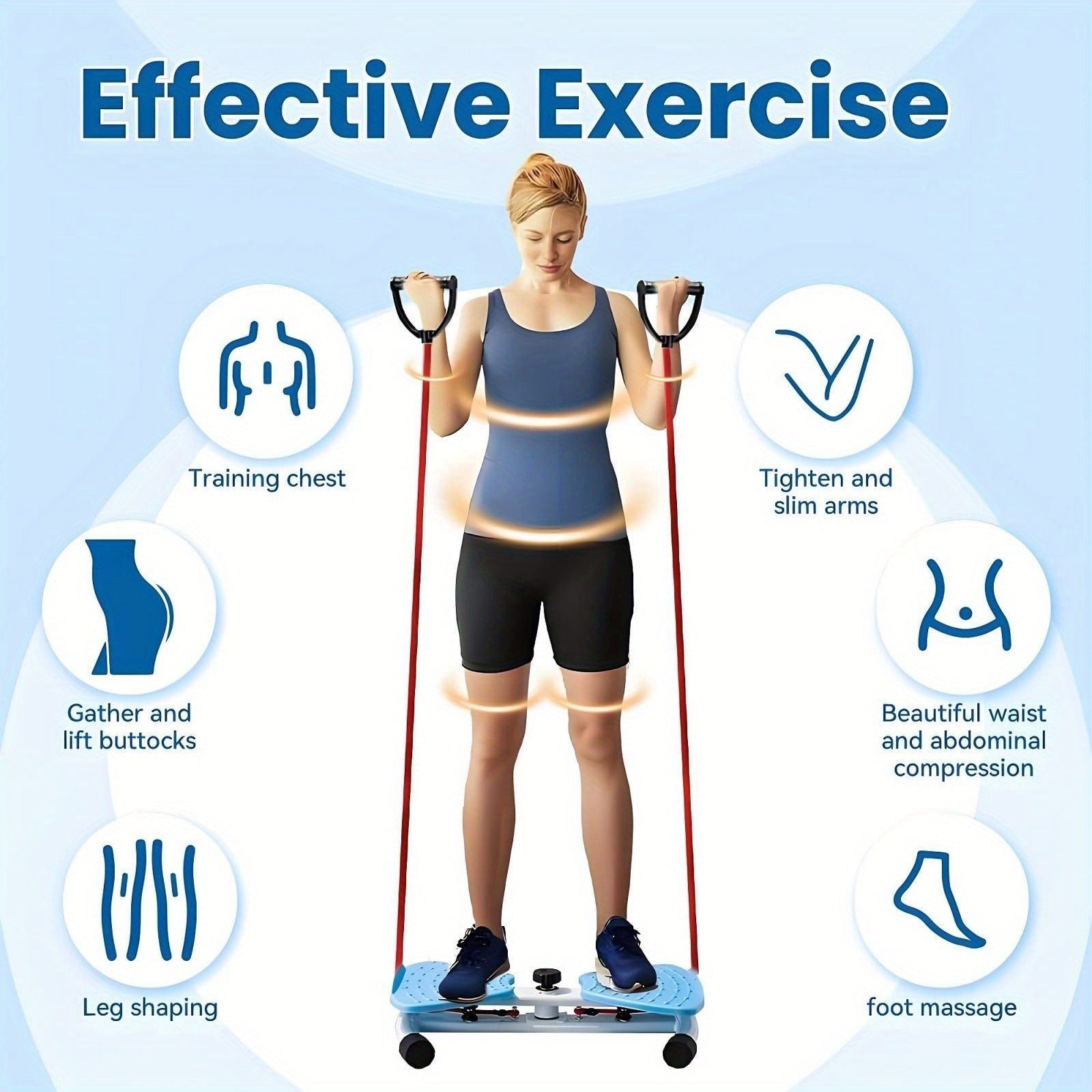 Waist Twisting Board Ab Twister for Home Gym – Noiseless 360° Twist Exercise Machine with Digital Display, Figure-8 Resistance Band & 360 LBS Capacity – Track Time, Reps & Calories