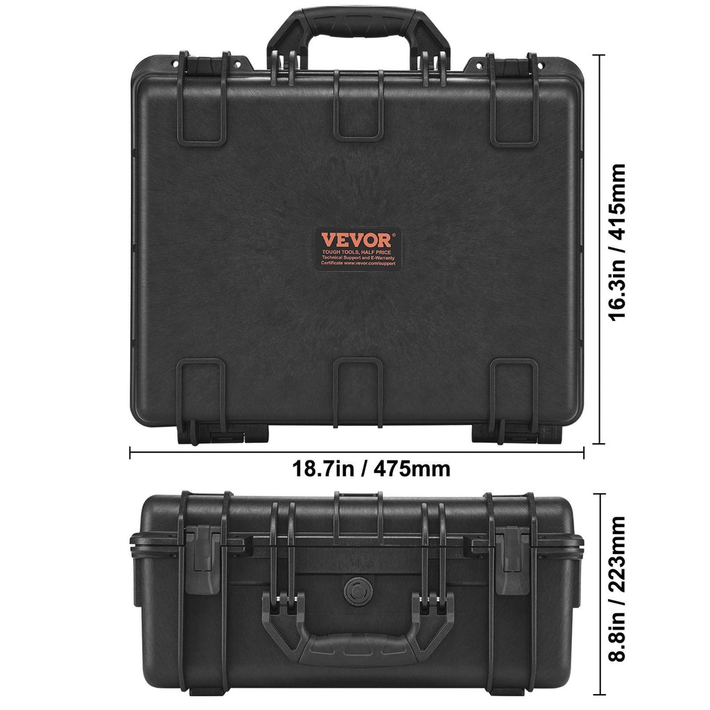 Hard Pistol Case IP67 Waterproof – TSA Approved Lockable Handgun Case with XPE Pre-Cut Foam Lining, Pressure Release Valve & Dual Padlock Holes for Safe Firearm Transport & Storage