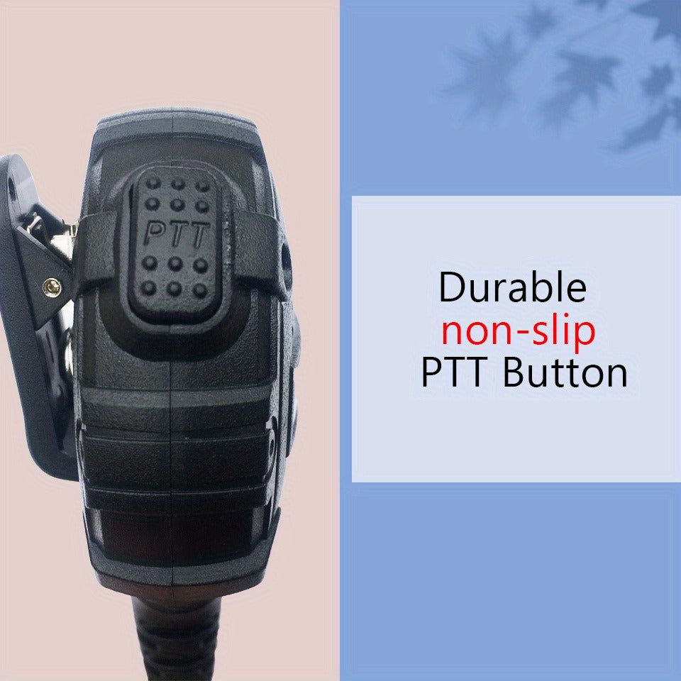 Walkie Talkie Remote Speaker Microphone H3 Lightweight Shoulder Mic PTT for Two Way Radio Clear Communication Outdoor Hiking Camping Tactical Black