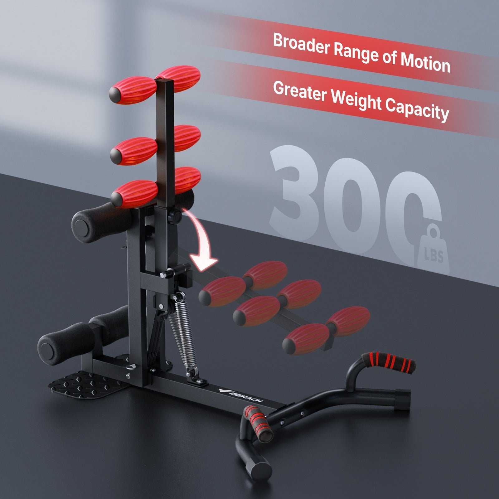 Glute Trainer Deep Squat Machine – Adjustable Core & Leg Exercise Equipment, Push-Up Workout Machine for Women, Home Gym Strength Training