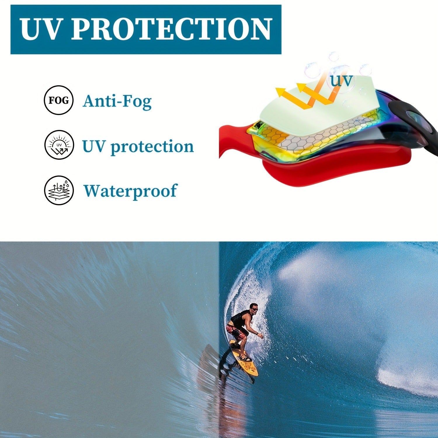 Anti-Fog Swim Goggles 2 Pack for Adults & Youth – Professional Mirrored Pool Goggles with UV Protection, No-Leak Wide View Lens, Adjustable Strap for Men Women Kids Swimmers