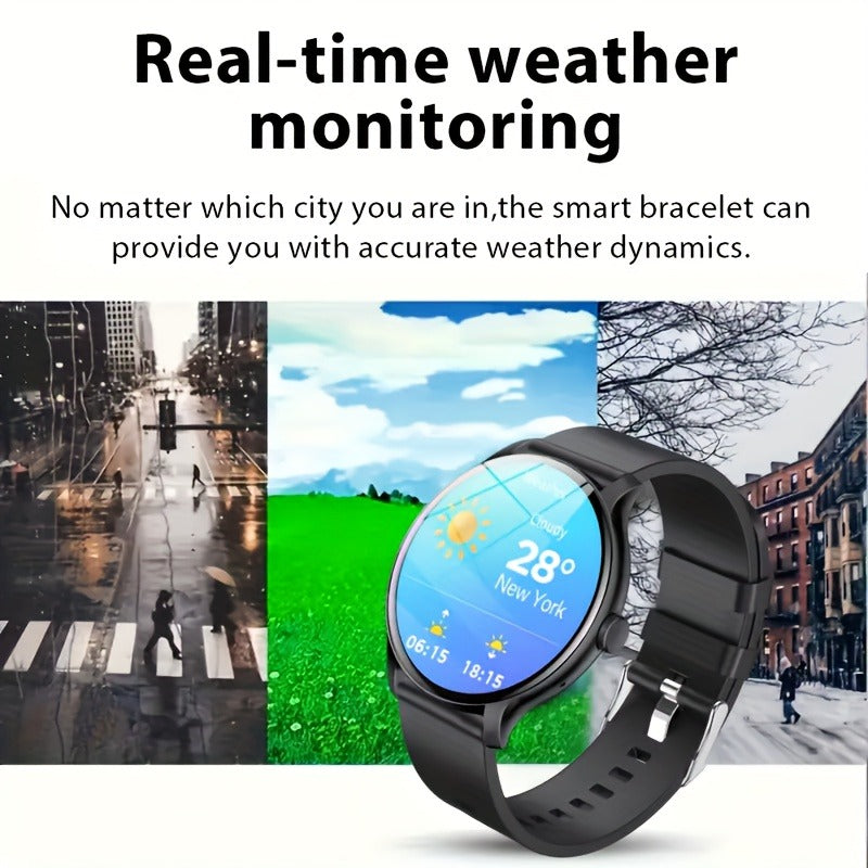 Fitness Tracker Smartwatch for Men & Women – 1.28" Display, Sleep Monitor, Step Counter, Distance Tracker, Running & Gym