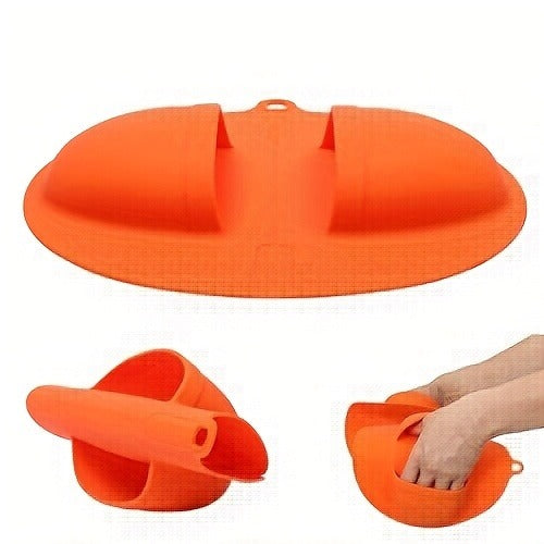 Collapsible BBQ Prep Caddy with Cutting Board & Lid - 3-in-1 Foldable Grill Preparation Tub, Food-Safe Plastic, Washing Basket & Marination Container - Orange