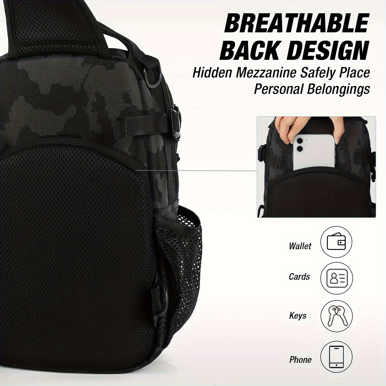 Camouflage Fishing Shoulder Bag with Zipper – Tactical Outdoor Gear Bag for Fishing Tackle, Hunting & Camping, Multi-Pocket Crossbody Bag, Available in Green Camo, Black Camo, Black & Khaki, Gift Box Option