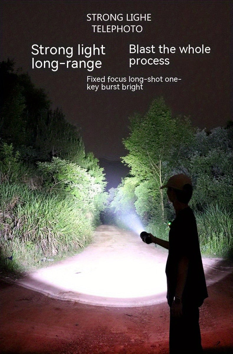 Magnetic LED Flashlight, 3000 Lumen Super Bright Rechargeable Torch with Strong Magnet Base, 300M Long Range Flood Beam for Outdoor, Camping, Household & Emergency Use