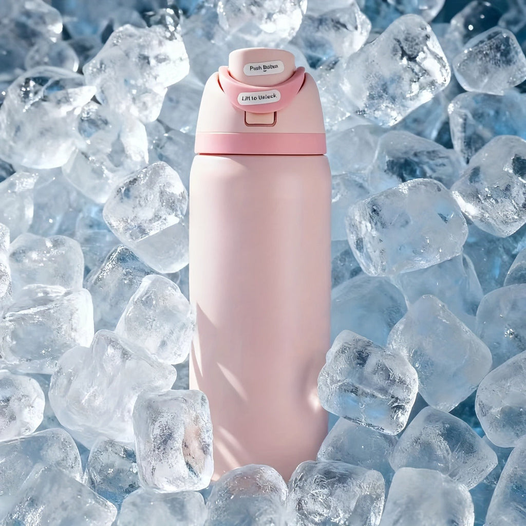 32oz Insulated Water Bottle with Straw - 304 Stainless Steel Vacuum Flask Keeps Cold 24H Hot 12H, Large Capacity Leak-Proof Sports Bottle for Gym, Camping, Office & Outdoor Adventures