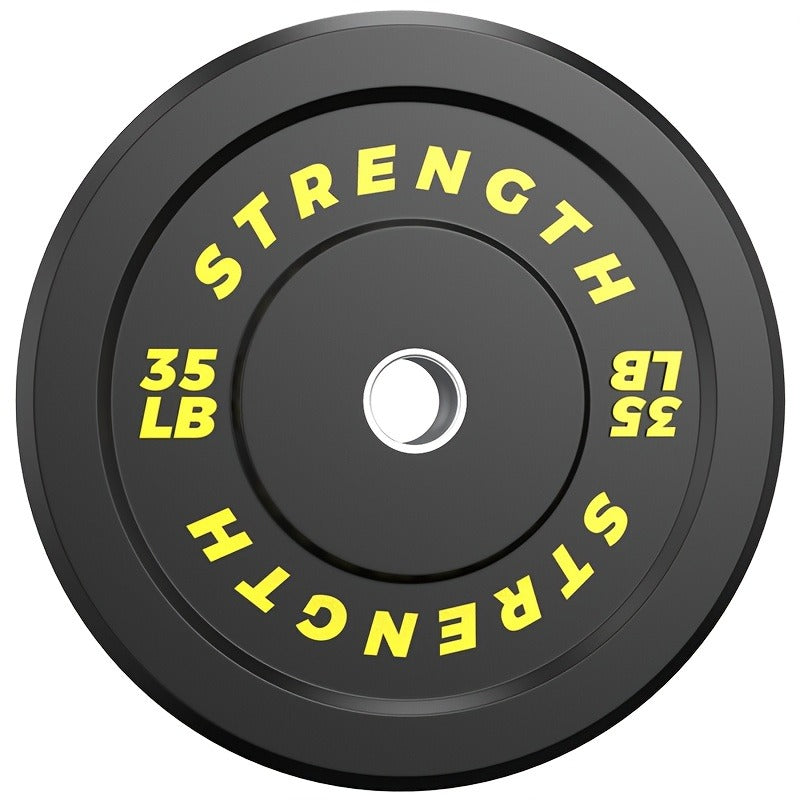 Bumper Plates – Rubber Olympic Weight Plates 10–45 lbs, 2-Inch Steel Center Ring, for Strength Training & Weightlifting, Home Gym Barbell Discs