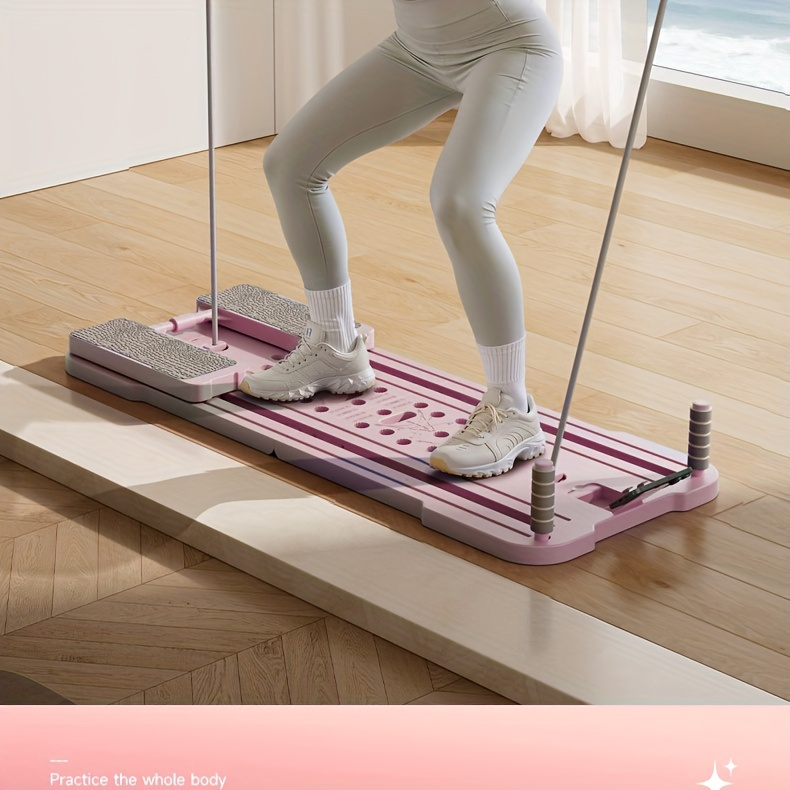 Portable Pilates Reformer Board 9-in-1 – Foldable Ab Wheel & Push-Up Workout Machine for Full Body Core Training, Muscle Toning & Home Gym Fitness
