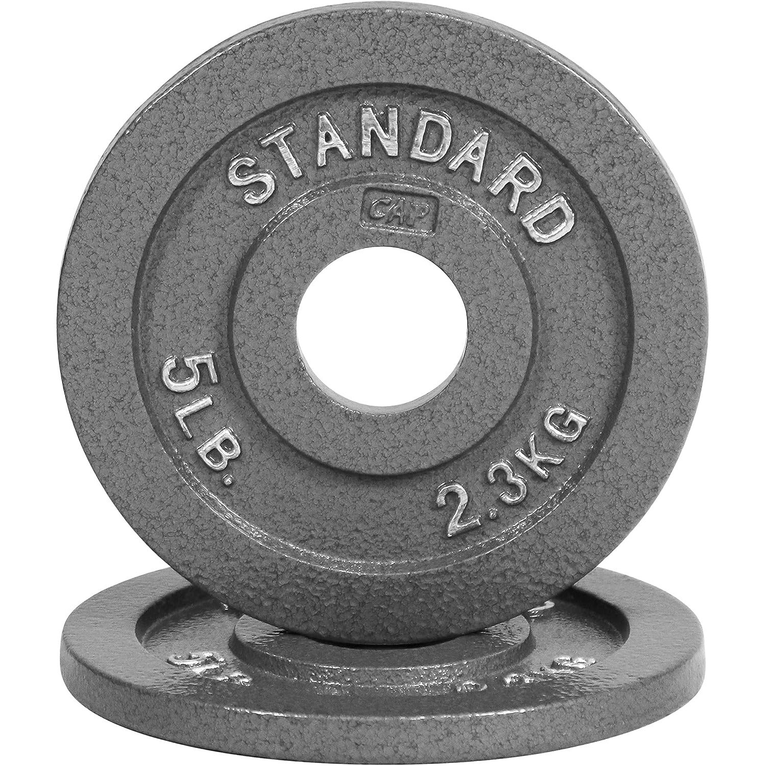Cast Iron Weight Plates 2-Inch Standard Barbell Plates Solid Iron Gym Weights for Strength Training Weightlifting Bodybuilding Powerlifting Home Gym Multiple Sizes 2.5LB to 100LB