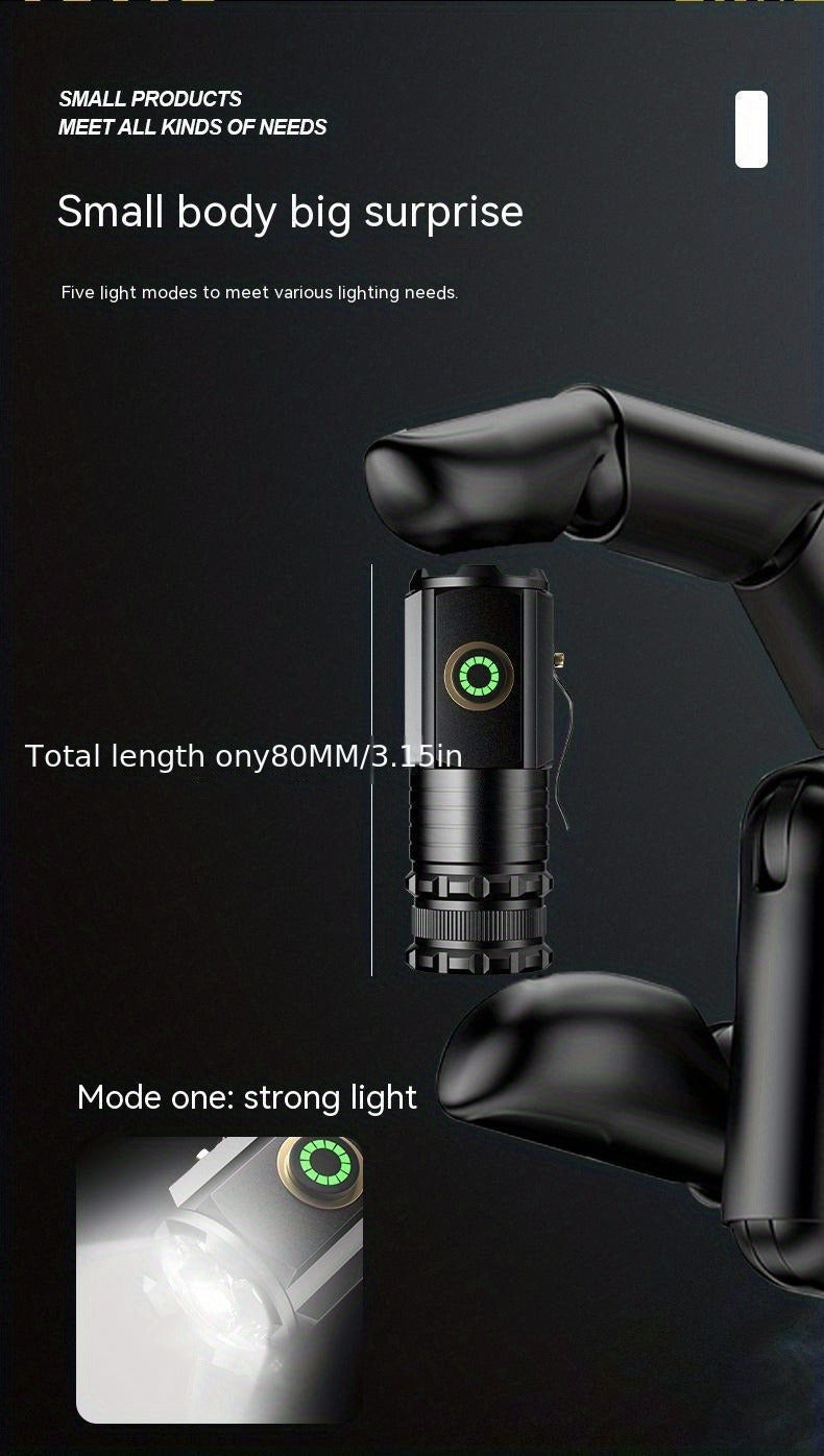 Magnetic LED Flashlight, 3000 Lumen Super Bright Rechargeable Torch with Strong Magnet Base, 300M Long Range Flood Beam for Outdoor, Camping, Household & Emergency Use