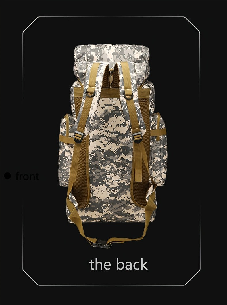 Tactical Backpack 2-Pack 21 Gallon 3-Day Assault Pack with Chest Pack Polyester Stripe for Hiking Camping Hunting Travel Work Sports Men