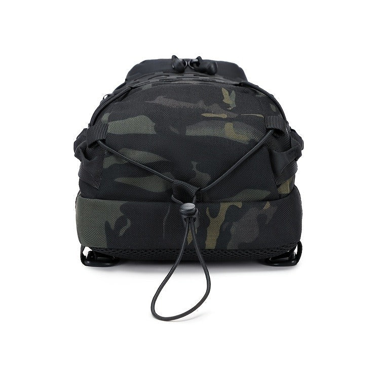 MOLLE Shoulder Bag – Large Capacity Tactical Chest Pack, Waterproof Nylon EDC Crossbody Bag for Hiking, Cycling, Fishing & Camping, Multi-Compartment, Adjustable Strap