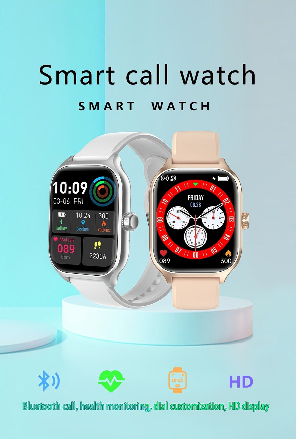 Smart Watch with Calling 1.83 Inch Touch Screen 100 Fitness Functions