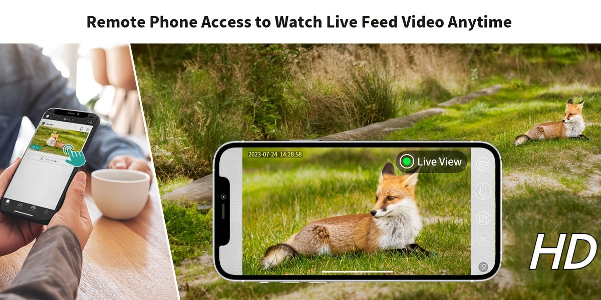 Solar Powered Trail Camera 4K Cellular - 4G LTE No WiFi, 0.2s Trigger, 82ft Night Vision, 120° Wide Angle, Built-in SIM Card for Hunting & Wildlife